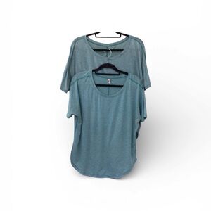Lucy Women's Aqua Blue Short Sleeve Tees